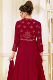 Luxurious Red Georgette Anarkali Suit