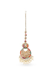 Multi Color Stone Chandbali Earrings With Tikka Jewelry