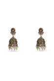Alloy Multi Color Beads Necklace And Earrings Jewellery Set