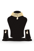  Pearl Drop Choker With Earring Set