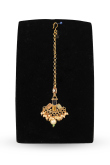 Gold Plated Kundan Choker Necklace Set with Cluster Pearl Jhumka