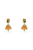 Gold Plated Kundan Choker Necklace Set with Cluster Pearl Jhumka