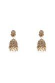 Gold Plated Pearl Choker Set with Jhumkas & Maang Tikka