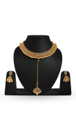 Multi Color Stone Necklace And Earrings Jewellery Set