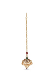 Gold Plated Temple Choker Set with Cluster Pearl Drops