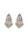 Multi Color Gold-Plated Beaded Dangle Earrings