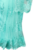 Fancy Saree in Net Aqua Blue for Party 