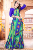 Georgette Multi Color Party Wear Saree with Lace embroidery