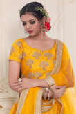 Tafeta Silk Lehenga Choli In Turmeric Yellow Colour