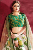 Banglori Silk Lehenga with Dark Green Banglori Silk Choli