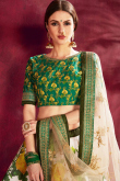 Banglori Silk Lehenga with Dark Green Banglori Silk Choli