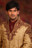 Beige Silk Embroidered Men Sherwani