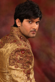 Beige Silk Embroidered Men Sherwani
