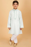 Mint Green Ethnic Wear Long Kurta Pajama Set