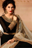 Gorgeous Georgette Anarkali Suit In Black Color