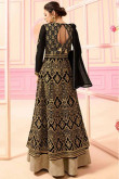 Black Net Embroidered Anarkali Suit