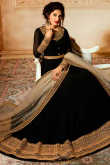Gorgeous Georgette Anarkali Suit In Black Color