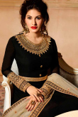 Gorgeous Georgette Anarkali Suit In Black Color