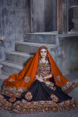 Party Wear Lace Embroidered Black Lehenga in Art Silk