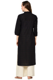 Black Cotton Polka Dot Trouser Suit