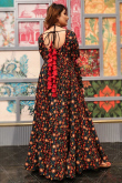 Cotton Black Digital Print Casual Wear Kurti