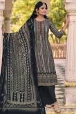 Black Cotton Silk Resham Thread Embroidered Palazzo Suit