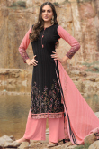 Black Crepe Printed Palazzo Suit