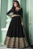 Black Georgette Wedding Anarkali Suit With Churidar