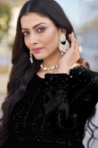 Black Anarkali Suit with Sequins & Resham Work Dupatta