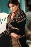 Black Georgette Embroidered Wedding Anarkali Suit