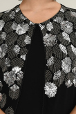 Black Georgette Kurti with Sequins Work for Wedding Party