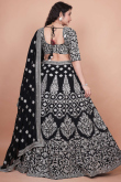 Black Georgette Lehenga with Sequins Work for Diwali 
