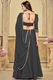 Black Georgette Printed Panelled Style Chaniya Choli