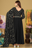 Black Georgette Sequins Embroidered Anarkali Suit For Sangeet 