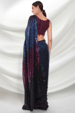 Black Georgette Sequins Embroidered Fancy Saree