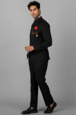 Black Jodhpuri Style Viscose Men's Plain Coat Pant