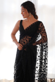 Black Net Embroidered Fancy Saree for Festival 