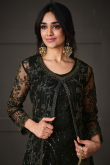 Black Fancy Net Trouser Suit for Sangeet