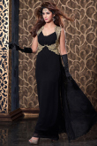 Black Net Long Anarkali Suit