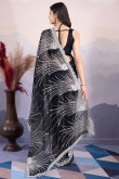 Black Net Saree with Sequins & Sweetheart Blouse