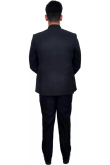 Black Polyester Plain Jodhpuri Style Men's Coat Pant