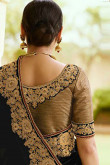 Black Silk Saree With Silk Blouse