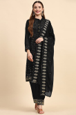 Black Sequins Embroidered Georgette Trouser Suit for Wedding & Party