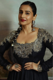 Black Silk Dabka Embroidered Anarkali Suit 