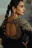 Black Silk Dabka Embroidered Anarkali Suit 
