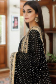 Black Silk Pakistani Party Wear Lehenga With Zari Work