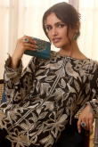 Black Silk Trouser Suit with Zari Work for Wedding & Party