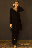 Black Velvet Embroidered Patiala Suit