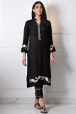 Black Viscose Resham Embroidered Trouser Suit
