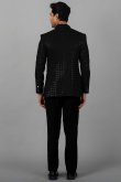 Black Viscose Sequins Embroidered Jodhpuri Style Men's Coat Pant